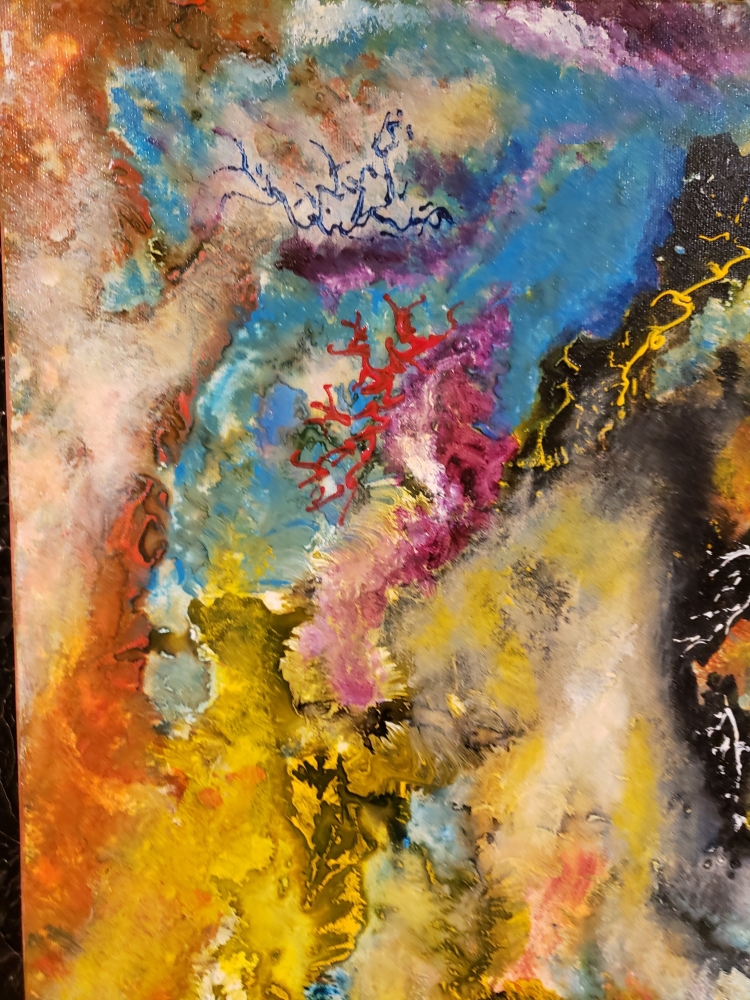 Yes, 100.000 years Galaxy, acrylic on canvas, 30X40X1.5 inch, SKU 1013 