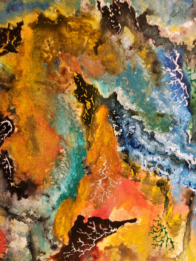 Yes, 100.000 years Galaxy, acrylic on canvas, 30X40X1.5 inch, SKU 1013 