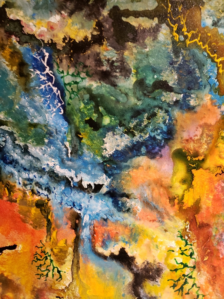 Yes, 100.000 years Galaxy, acrylic on canvas, 30X40X1.5 inch, SKU 1013 
