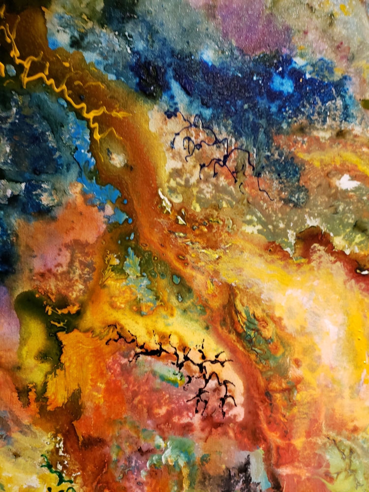 Yes, 100.000 years Galaxy, acrylic on canvas, 30X40X1.5 inch, SKU 1013 