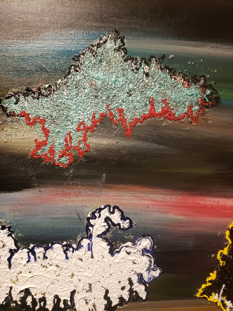 Icelands of colours1, acrylic on canvas, 30HX40L, inch SKU 1014  