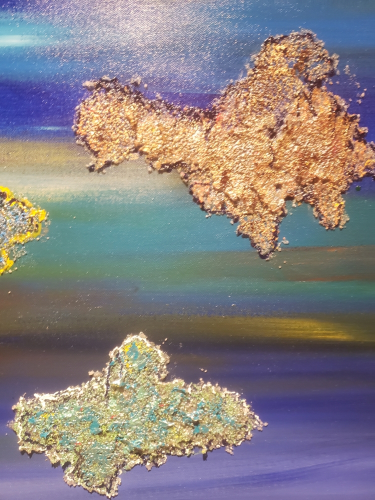 Icelands of colours1, acrylic on canvas, 30HX40LX1.5, inch SKU 1017 