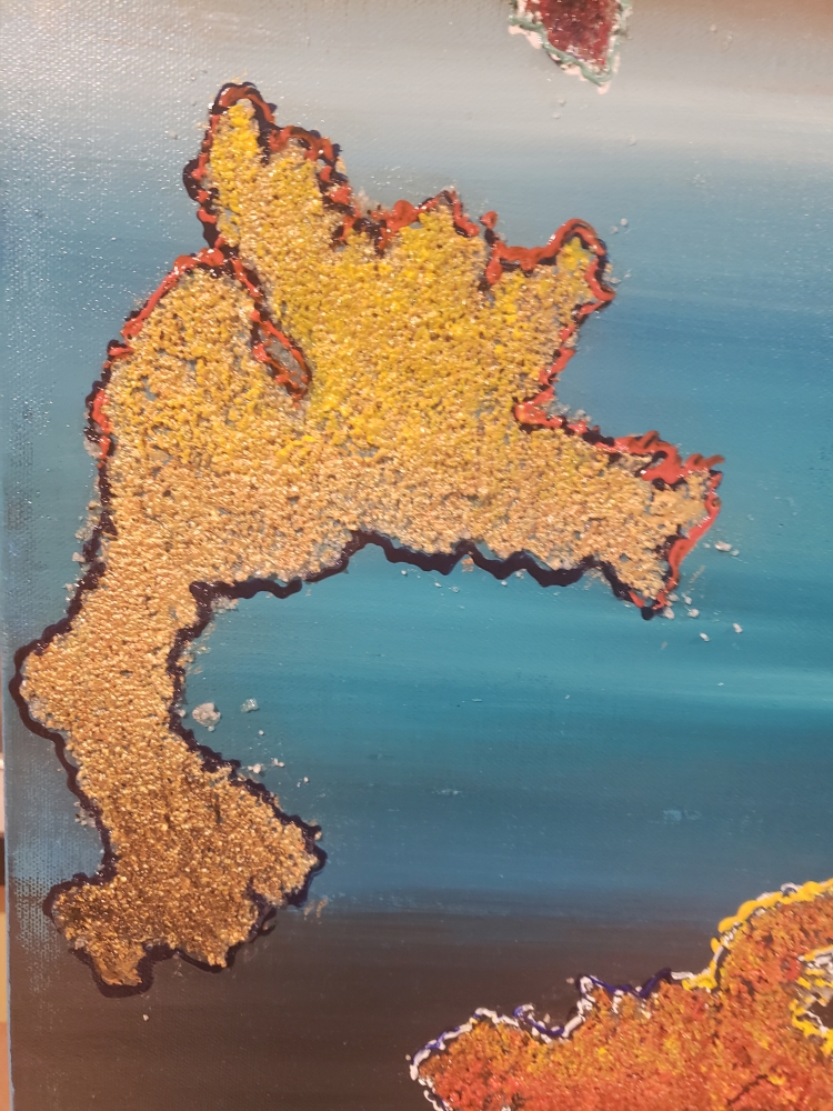 Icelands of colours1, acrylic on canvas, 30X40inch SKU 1019 