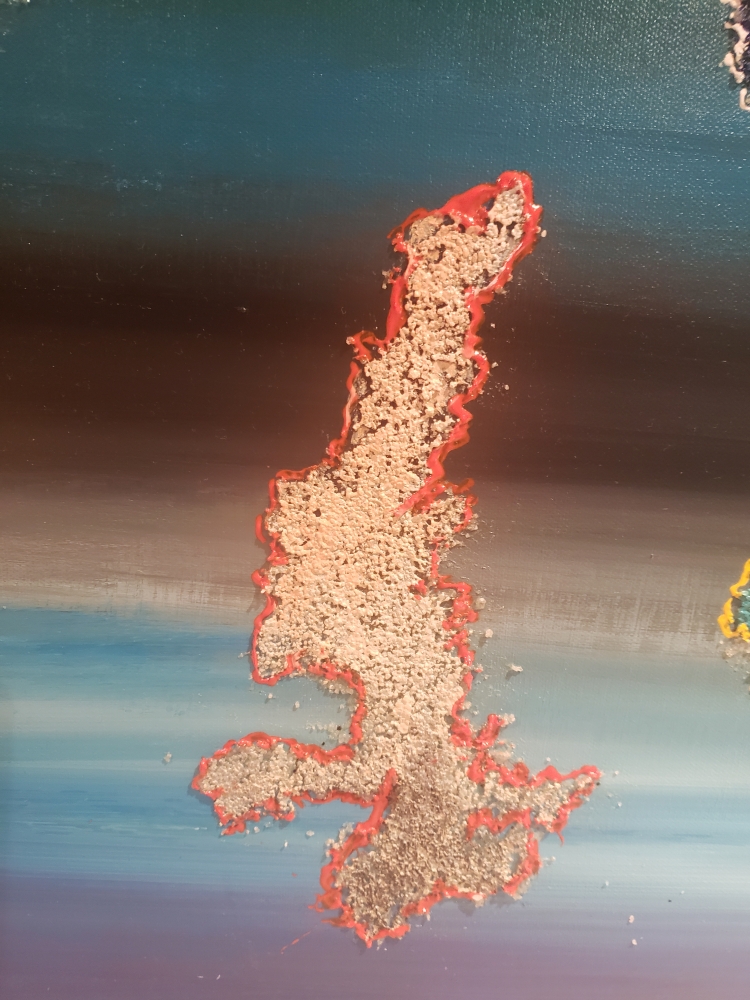 Icelands of colours1, acrylic on canvas, 30X40inch SKU 1019 