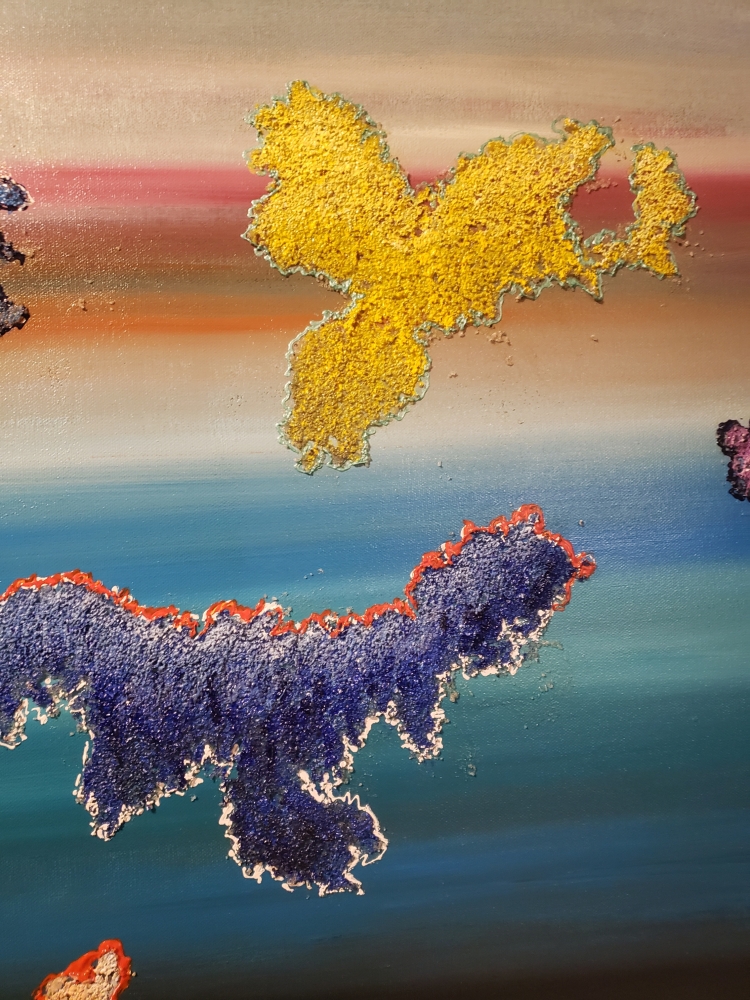 Icelands of colours1, acrylic on canvas, 30X40inch SKU 1019 