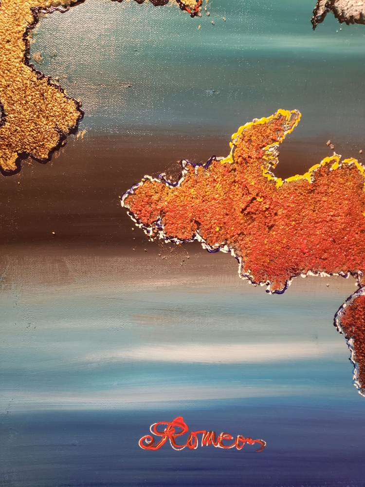 Icelands of colours1, acrylic on canvas, 30X40inch SKU 1019 