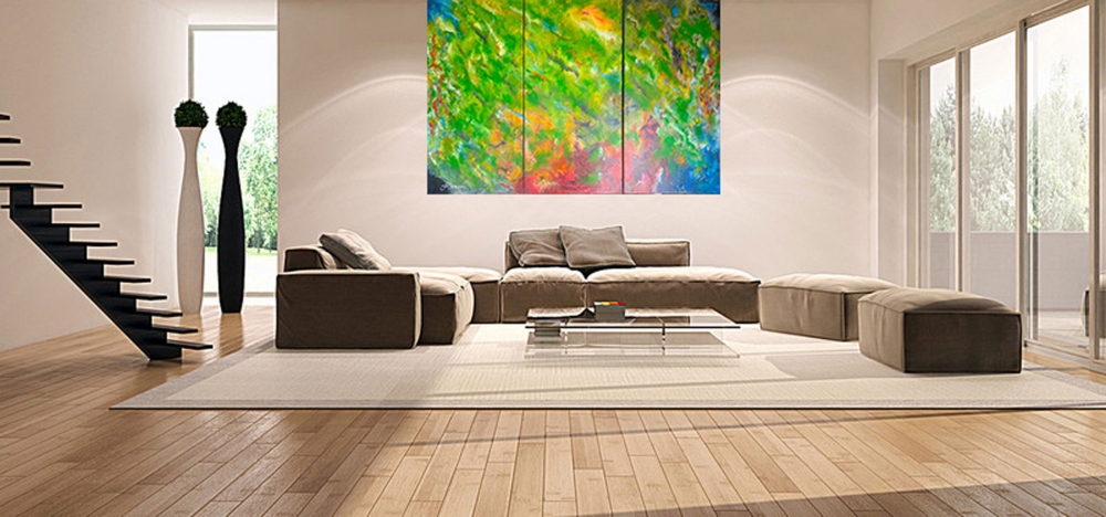 Green Energy, Acrylic on canvas, 36X54 inch, 91.5X137.5 cm SKU 1030