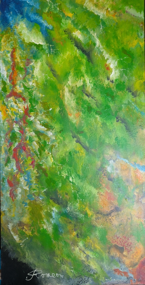 Green Energy, Acrylic on canvas, 36X54 inch, 91.5X137.5 cm SKU 1030