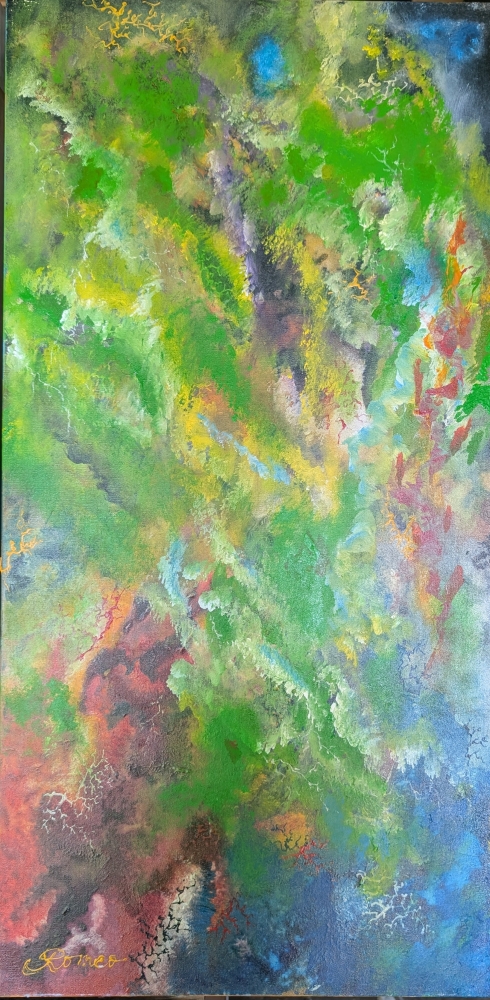 Green Energy, Acrylic on canvas, 36X54 inch, 91.5X137.5 cm SKU 1030