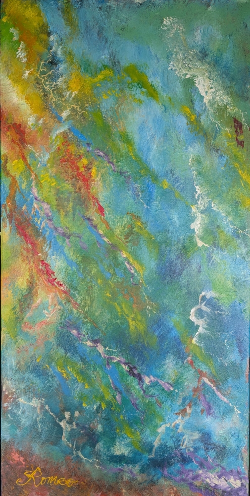 Blue Energy, acrylic on canvas, 36X54inch, 91.5x137.5 cm,  SKU 1031 