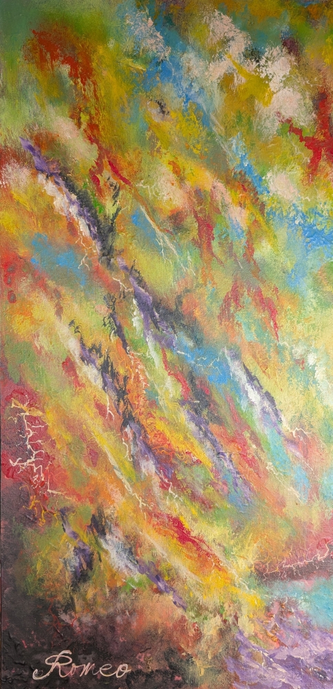 Blue Energy, acrylic on canvas, 36X54inch, 91.5x137.5 cm,  SKU 1031 