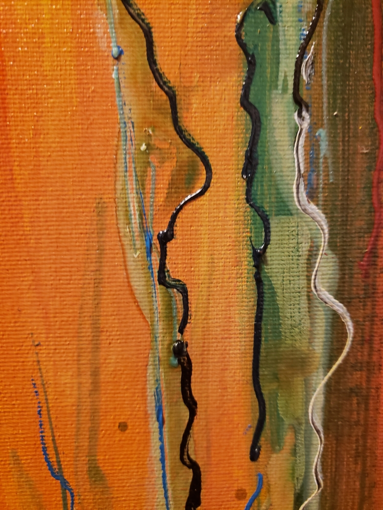 Colors in Paradise, acrylic on canvas,  36x42 inch, 7X6X36 inch, SKU 1054