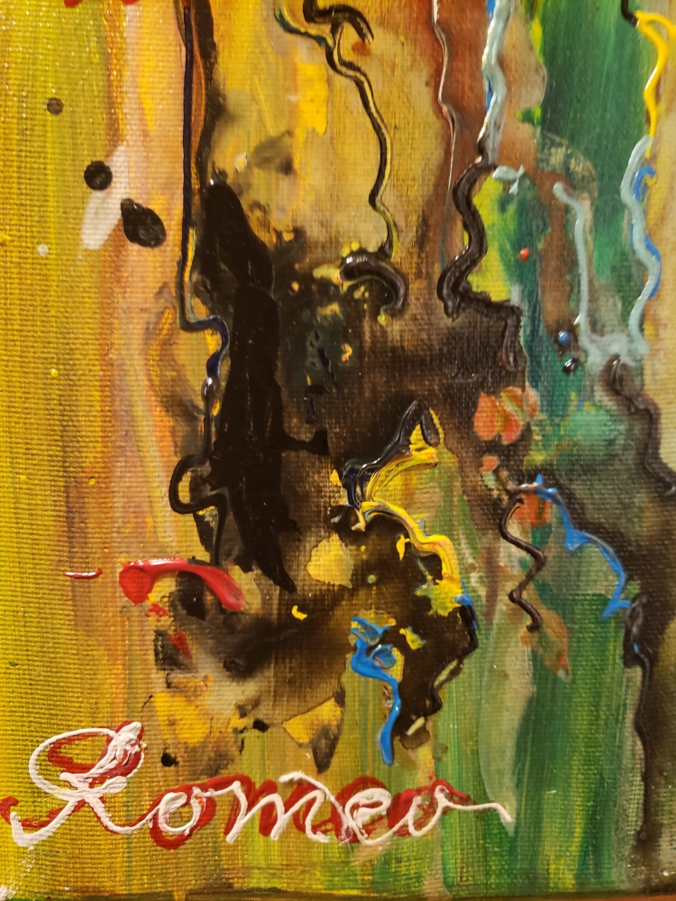 Colors in Paradise, acrylic on canvas,  36x42 inch, 7X6X36 inch, SKU 1054