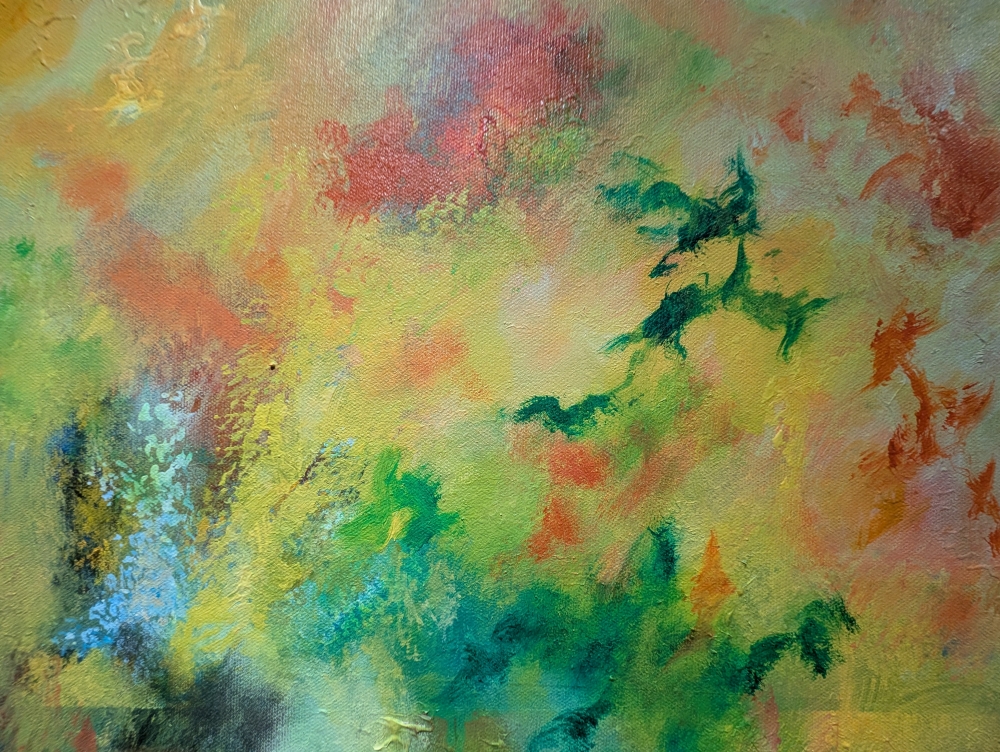 Photosynthesis a new beginning,  acrylic on canvas, 30x40 inche, SKU 1056 