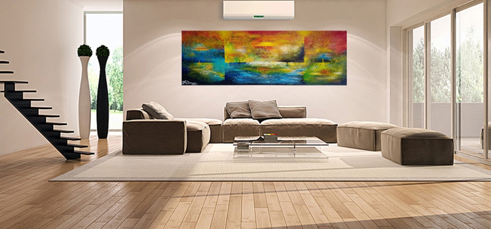 Day, night and Four Seasons Vivaldi, Acrylic on canvas, 24x72 inch, SKU 1062 