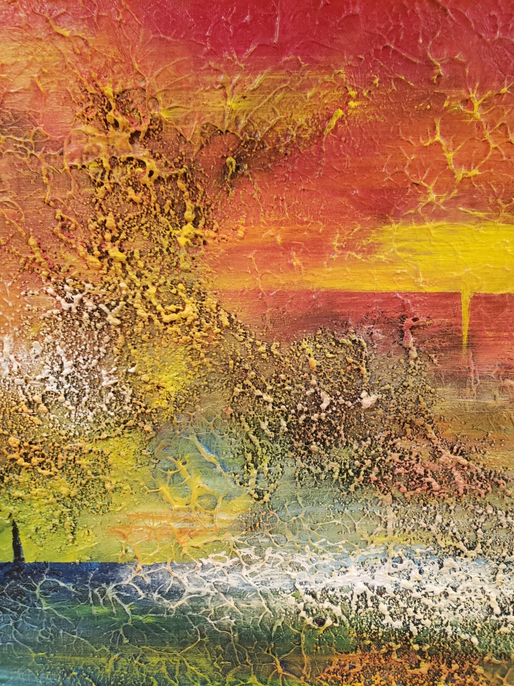 Day, night and Four Seasons Vivaldi, Acrylic on canvas, 24x72 inch, SKU 1062 