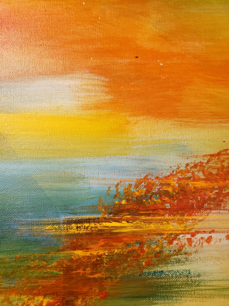 Friendly, acrylic on canvas, 36X36 inch, SKU 1075 