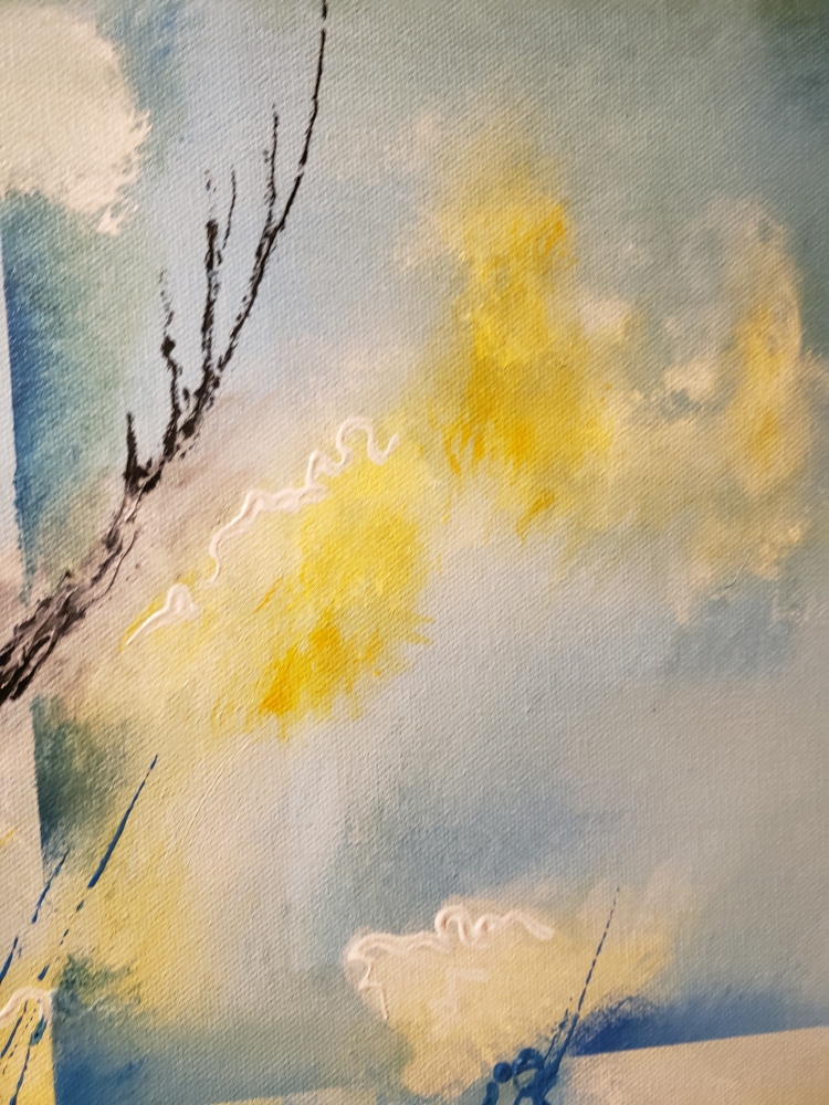 Flying, air king, Acrylic on canvas, 24x48 inch, 61xx122 cm, SKU 1091