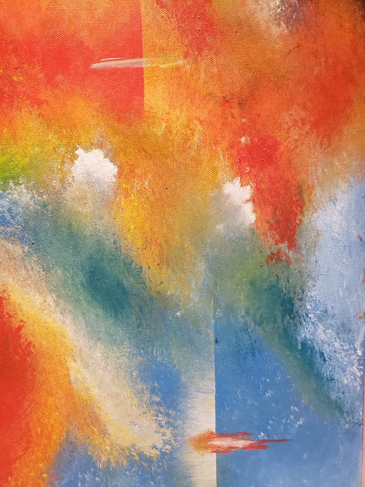 100000 Degree F, Acrylic on canvas, 24x48 inch, SKU 1094