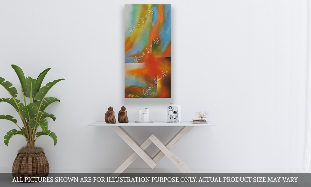 Converge in infinite, acrylic on canvas, 15x30x1.5 inch, 38x76x4 cm, SKU 1102 