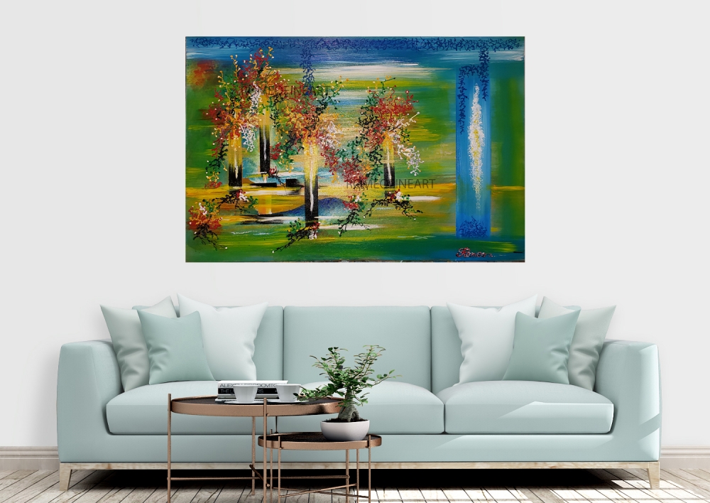Hanging Semiramida's Garden, acrylic on canvas, 24x36 inch SKU 1118