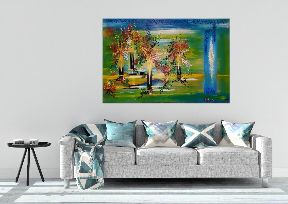 Hanging Semiramida's Garden, acrylic on canvas, 24x36 inch SKU 1118