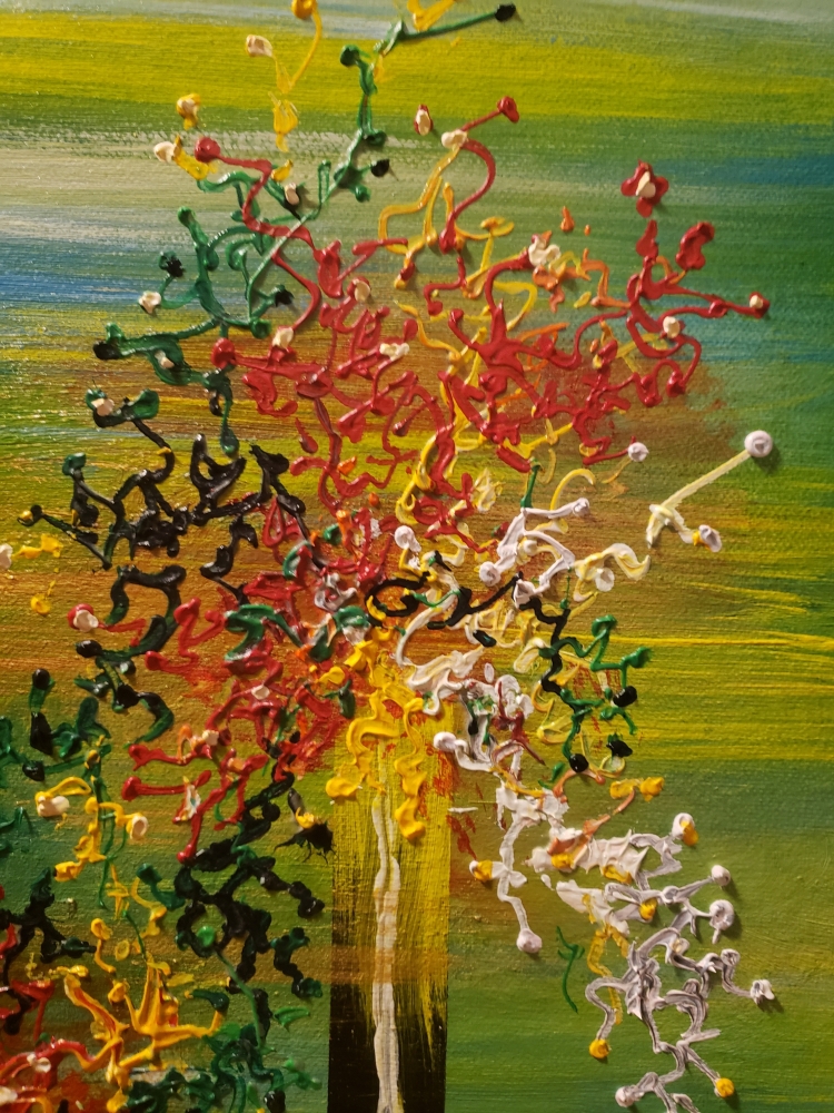 Hanging Semiramida's Garden, acrylic on canvas, 24x36 inch SKU 1118