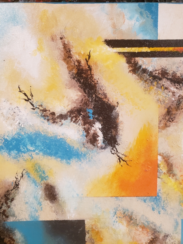 Galaxy's refraction, acrylic on canvas, 24x48 inch, SKU 1122 