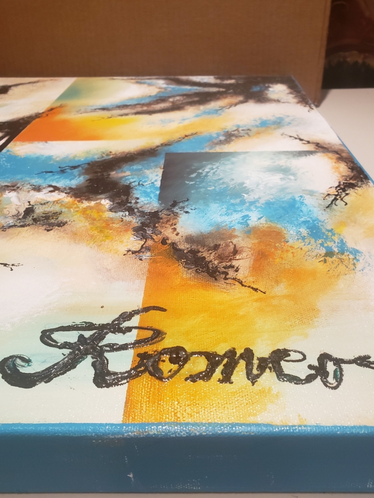 Galaxy's refraction, acrylic on canvas, 24x48 inch, SKU 1122 