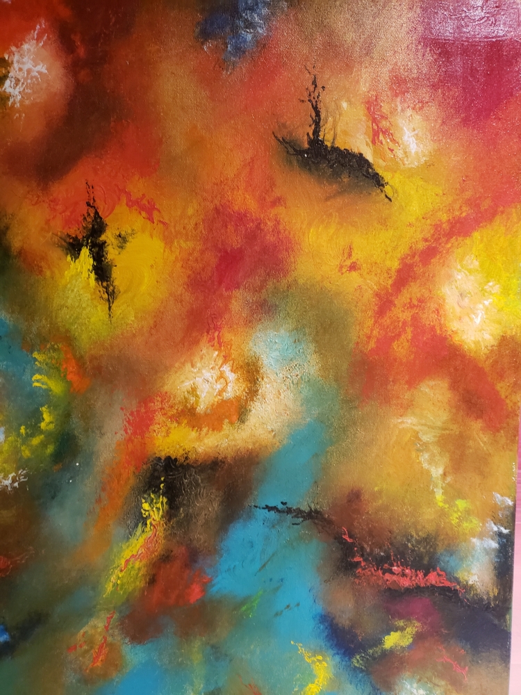 Happy Birthday Terra, acrylic on canvas, 30x30 inch, SKU 1145  