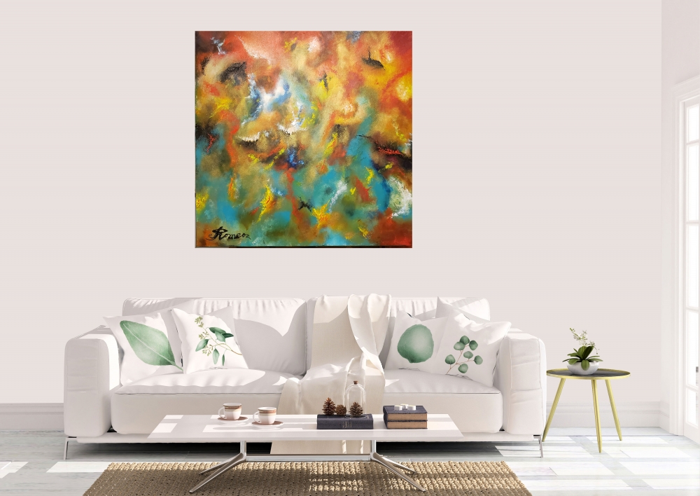 Happy Birthday Terra, acrylic on canvas, 30x30 inch, SKU 1145  