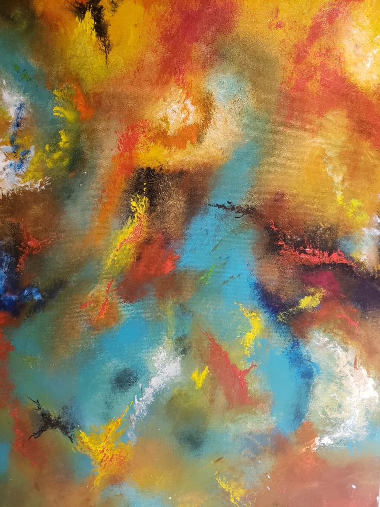 Happy Birthday Terra, acrylic on canvas, 30x30 inch, SKU 1145  