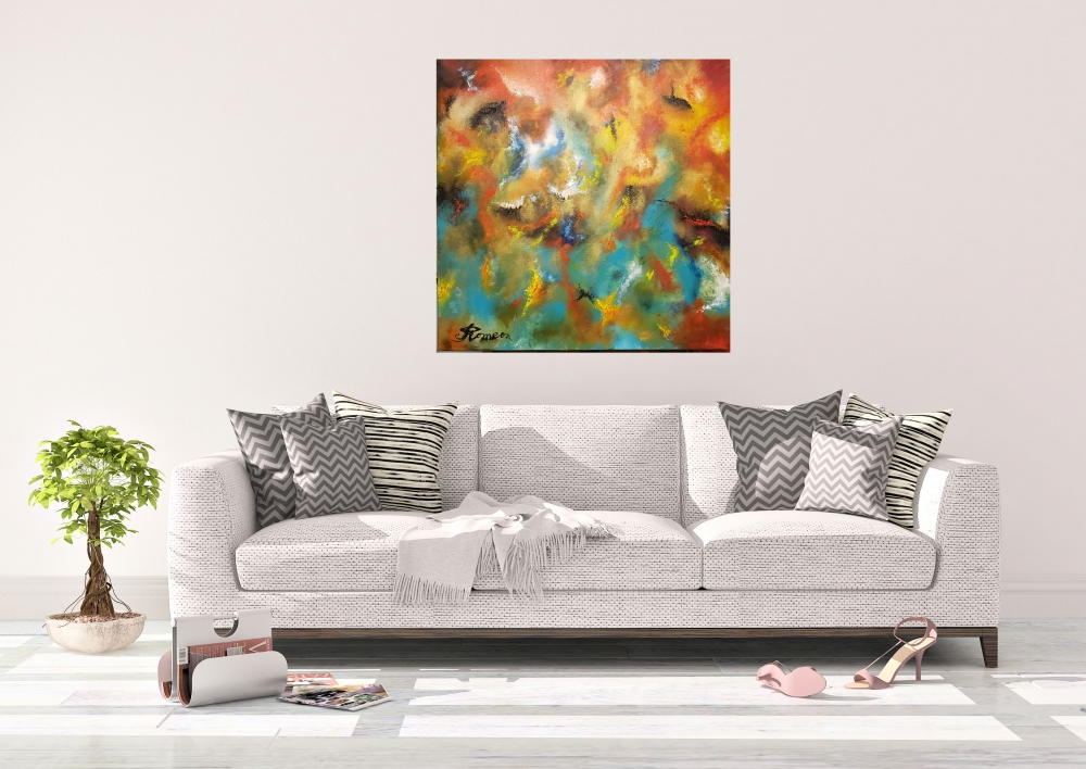 Happy Birthday Terra, acrylic on canvas, 30x30 inch, SKU 1145  