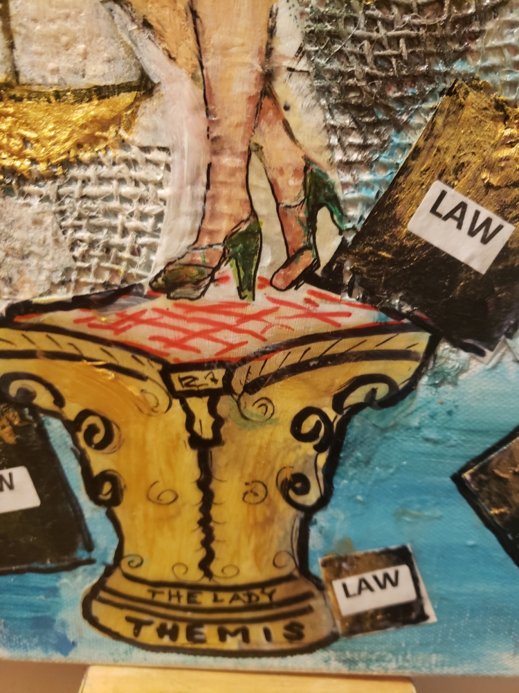 The Lady Themis, Acylic, photocollage, 24x30 inch SKU 1146 (1)