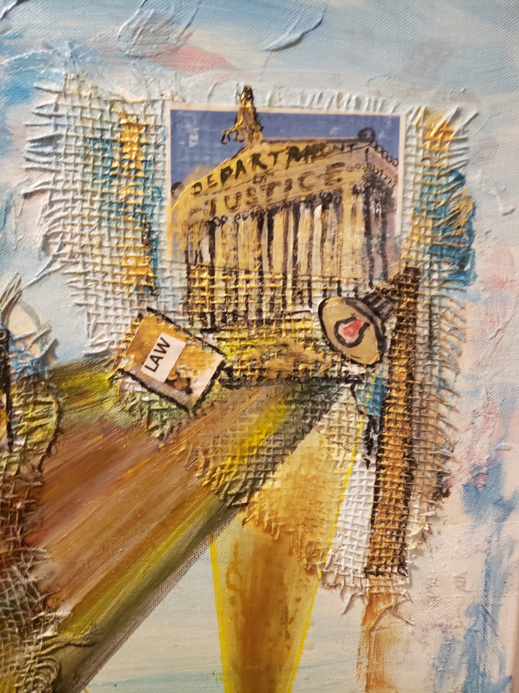 The Lady Themis, Acylic, photocollage, 24x30 inch SKU 1146 (1)