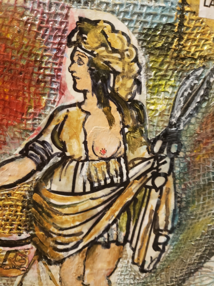 The Lady Themis, Acylic, photocollage, 24x30 inch SKU 1146 (1)