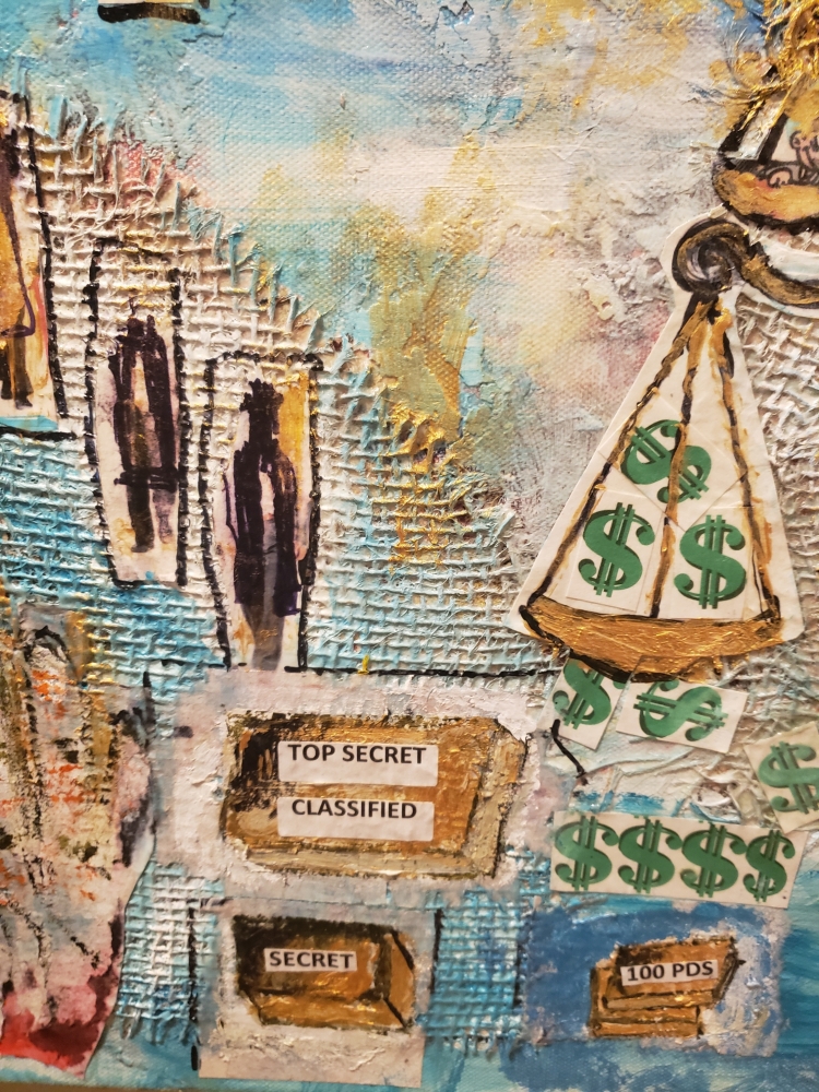 The Lady Themis, Acylic, photocollage, 24x30 inch SKU 1146 (1)