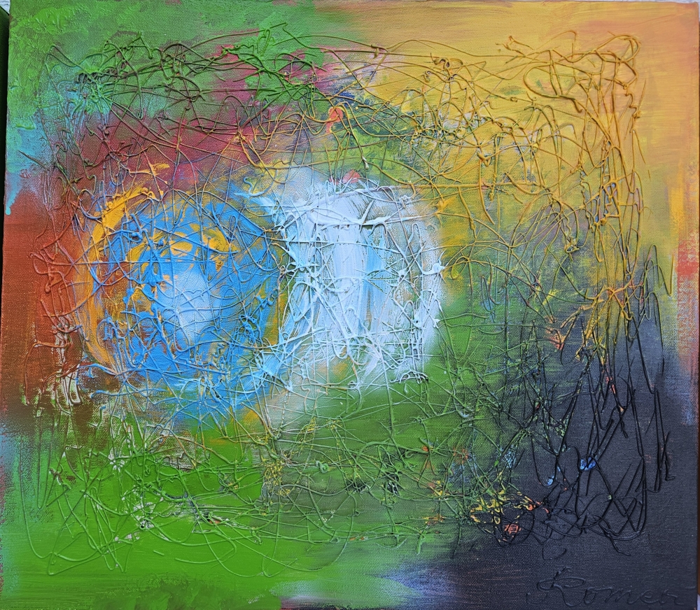 Colors in quartet composition, 16x64 inch, 40.5x162.5 cm, SKU 1155