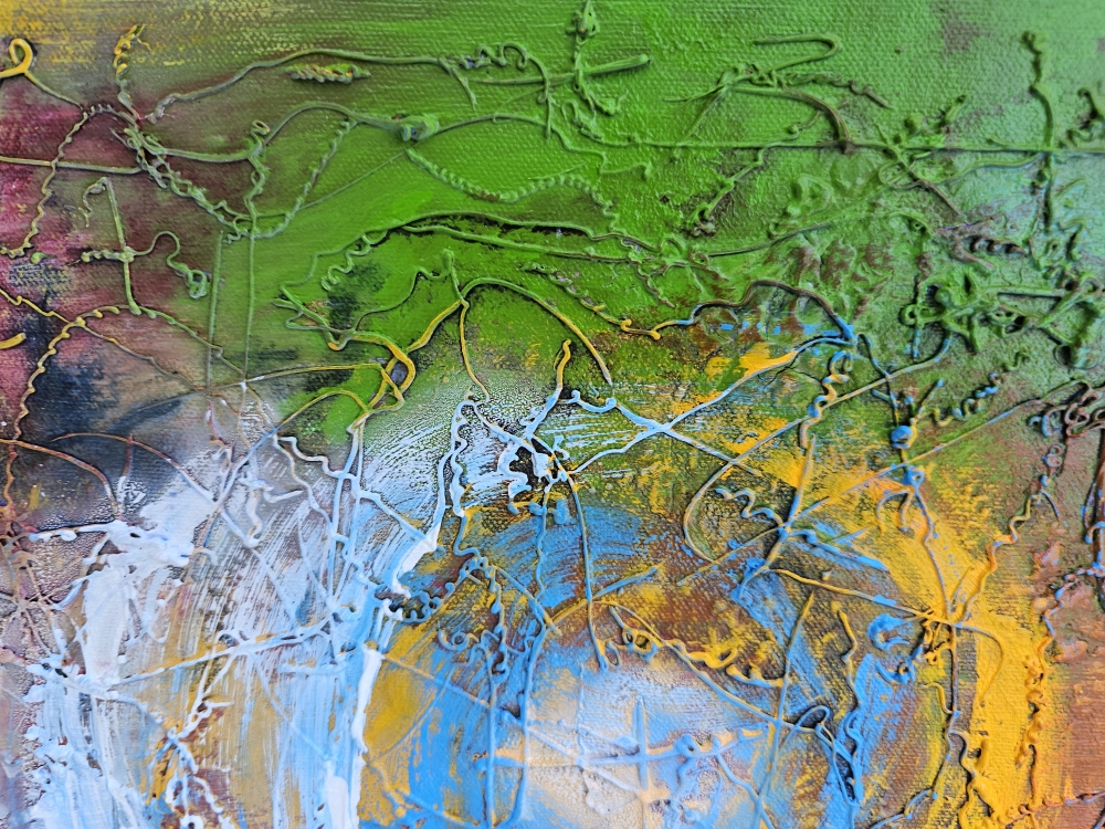 Colors in quartet composition, 16x64 inch, 40.5x162.5 cm, SKU 1155