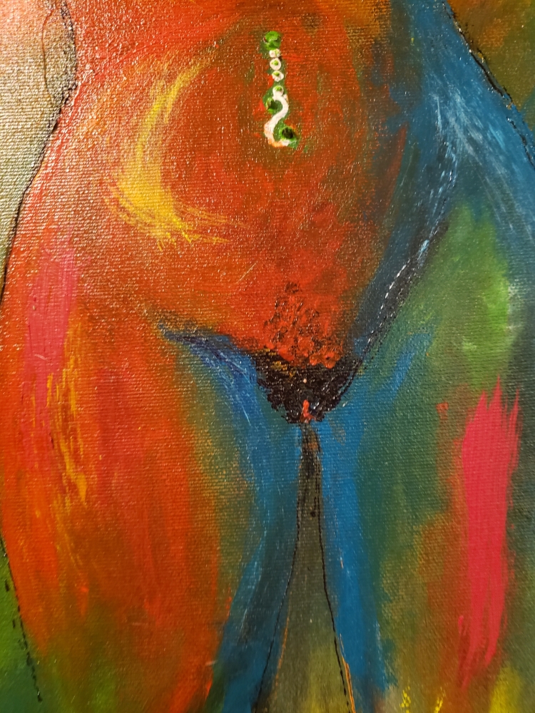 Et Dieu Crea la Femme, God created the woman, Acrylic on canvas, 20x40 inch, SKU 1175 