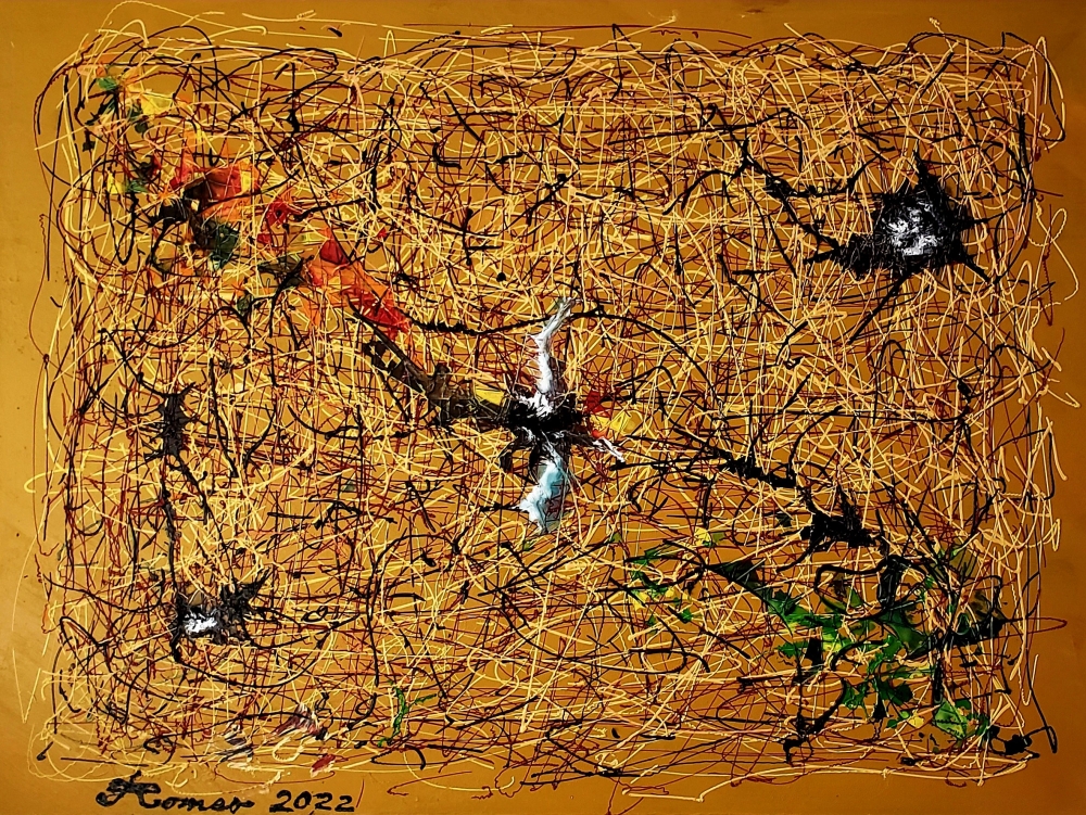 Flying, Incognito, Acrylic on canvas, 36x48 inch, 91.5x122 cm, SKU 1188 