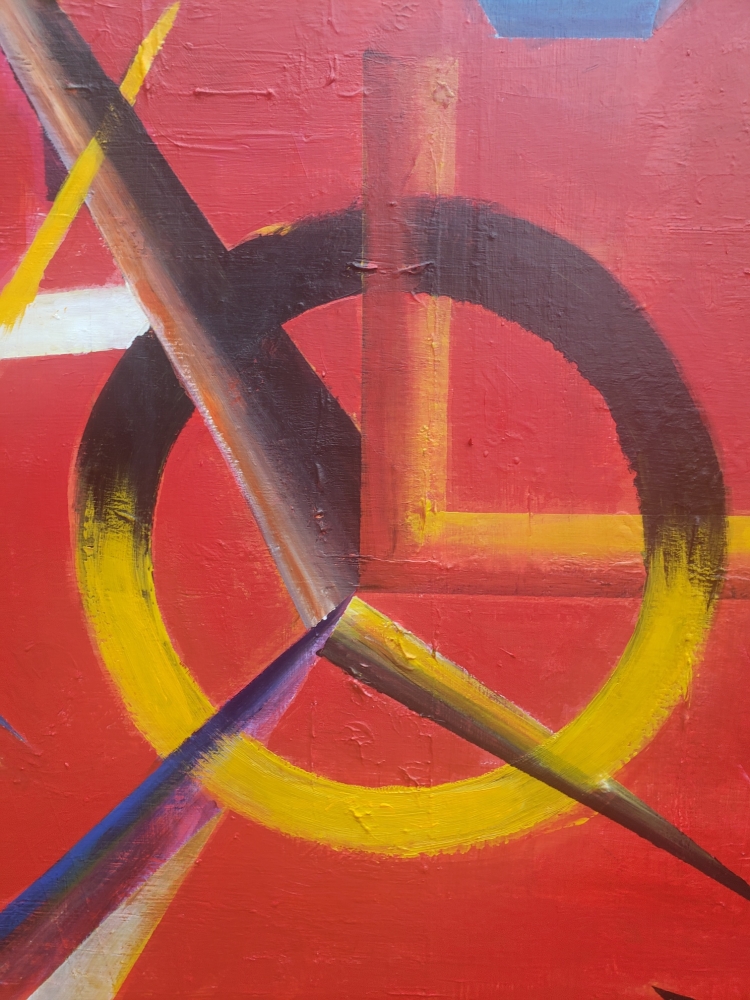 Geometry ... Cubism, Space and time, Acrylic on canvas, 48x48 inch, SKU 1195