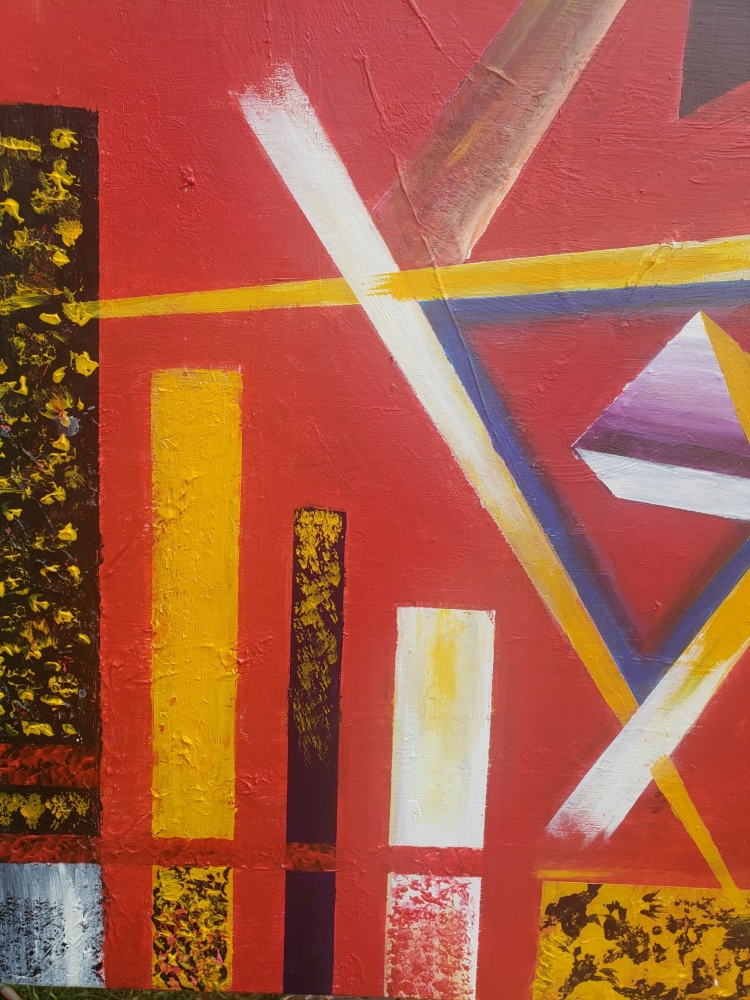 Geometry ... Cubism, Space and time, Acrylic on canvas, 48x48 inch, SKU 1195