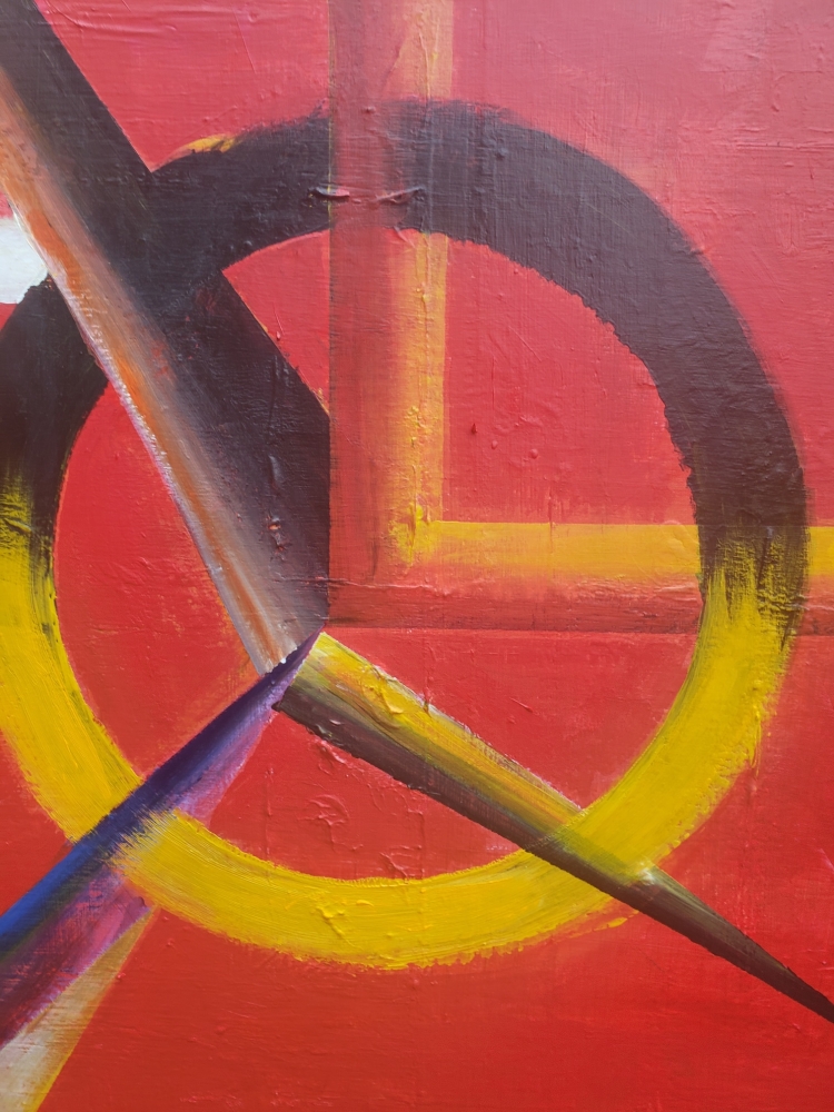 Geometry ... Cubism, Space and time, Acrylic on canvas, 48x48 inch, SKU 1195