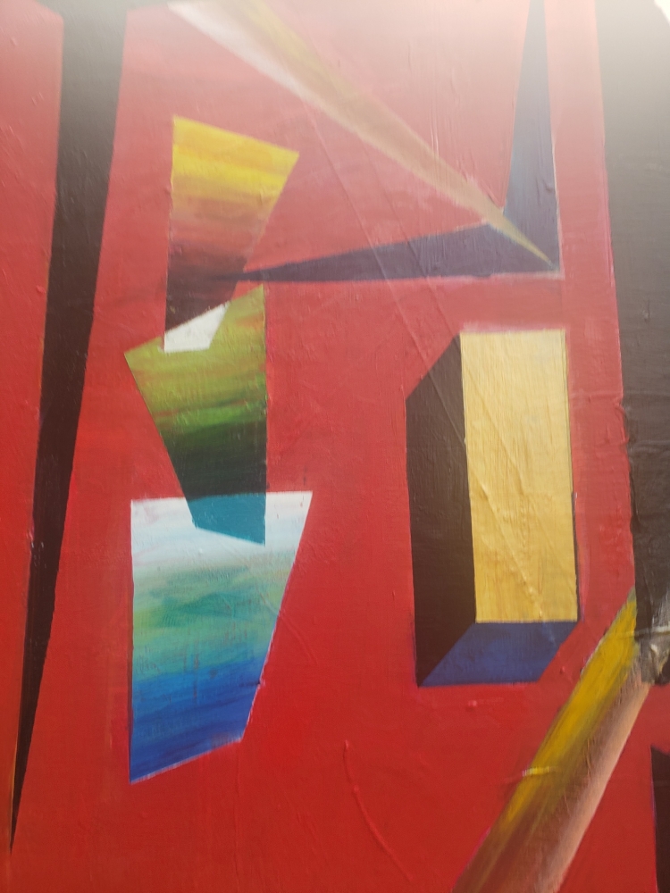 Geometry ... Cubism, Space and time, Acrylic on canvas, 48x48 inch, SKU 1195