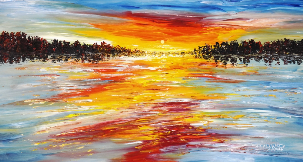 Romantic Evening Lake L 1