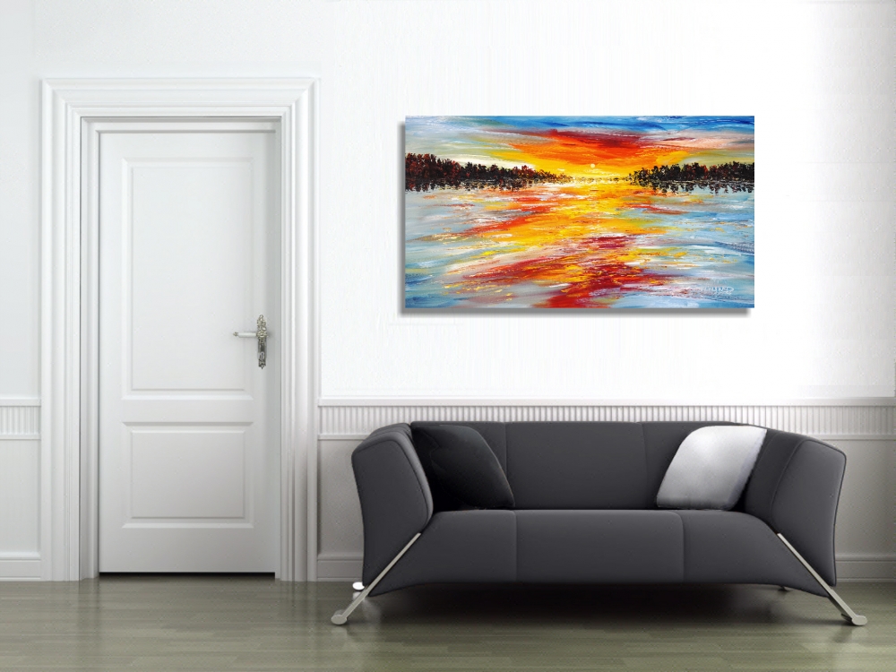 Romantic Evening Lake L 1