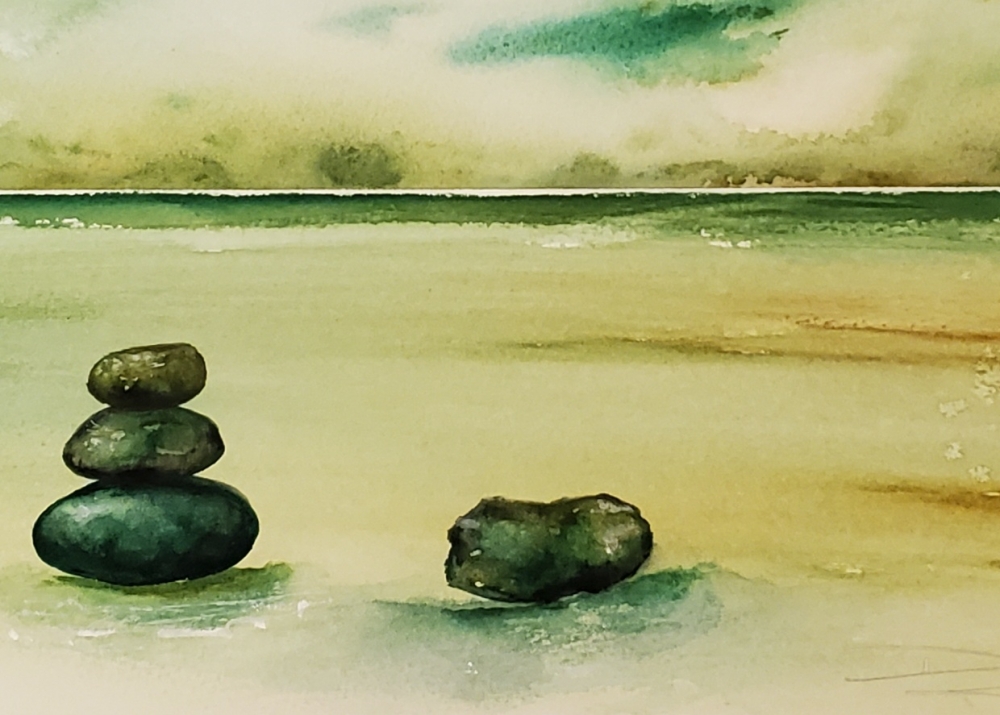 Four Stones, Four Stories - Coastal Emerald