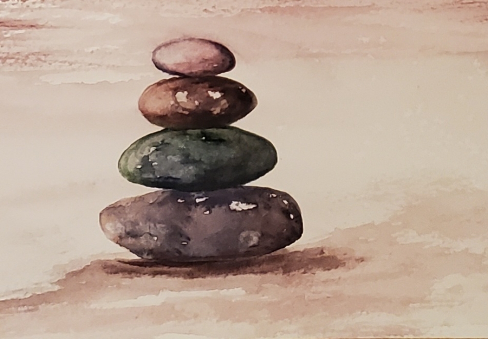 Four Stones, Four Stories - Coastal Pastel