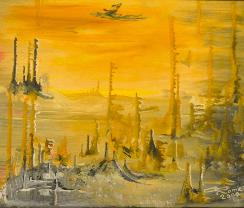 After life oil on canvas, 16Hx20Lx1w inches, SKU 3001 